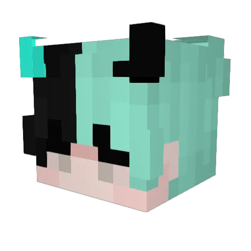 N1Krycha Minecraft avatar head, 3D render