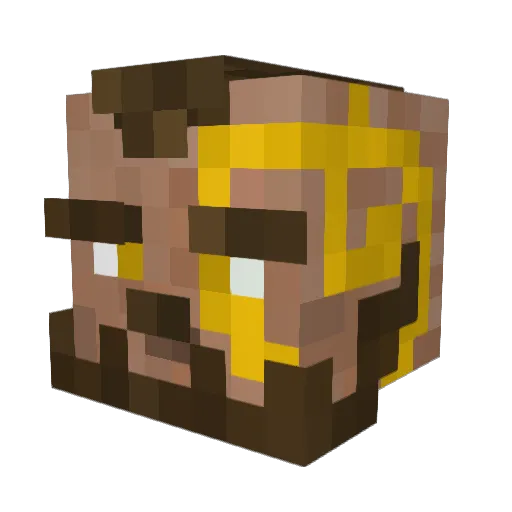 N1O2A3H4 Minecraft avatar head, 3D render