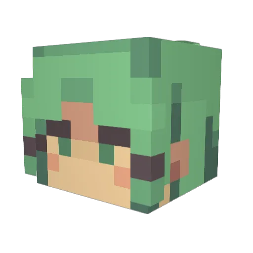 N1ccolum Minecraft avatar head, 3D render
