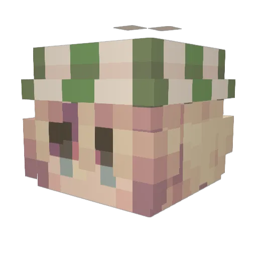 N1cho__ Minecraft avatar head, 3D render