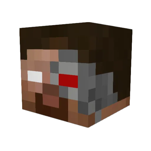 N1ck2 Minecraft avatar head, 3D render