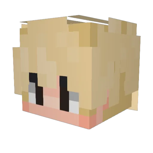 N1cked_ Minecraft avatar head, 3D render