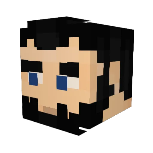 N1ckyTa Minecraft avatar head, 3D render