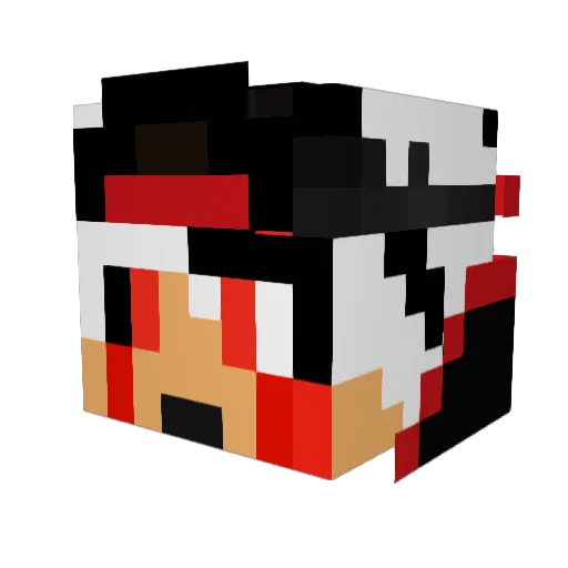 N1etzsche Minecraft avatar head, 3D render