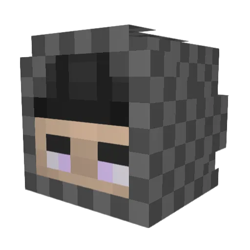 N1ghtTV Minecraft avatar head, 3D render