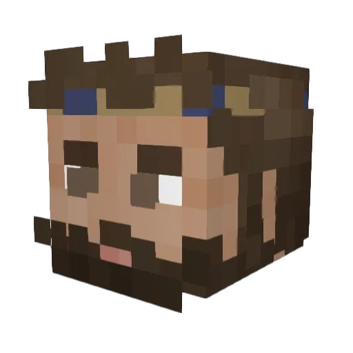 N1k0d2 Minecraft avatar head, 3D render