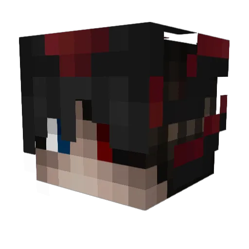 N1kShl Minecraft avatar head, 3D render