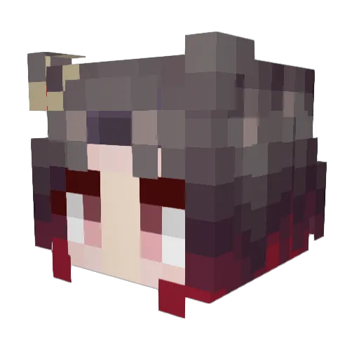 N1koxD Minecraft avatar head, 3D render