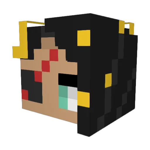 N1kromant Minecraft avatar head, 3D render