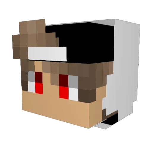 N1ktro Minecraft avatar head, 3D render