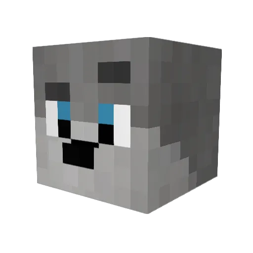 N1l1x Minecraft avatar head, 3D render