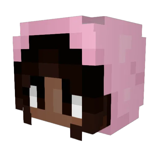 N1netee Minecraft avatar head, 3D render