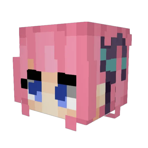 N1no_Nakano Minecraft avatar head, 3D render