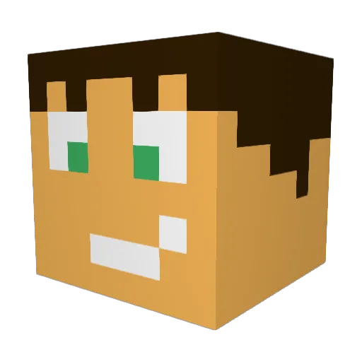 N1tr4M Minecraft avatar head, 3D render