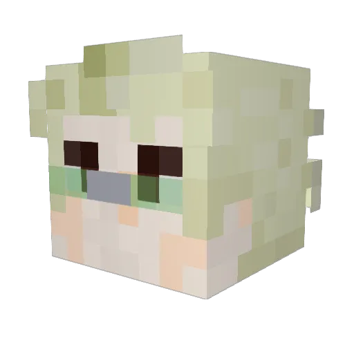 N2M1n Minecraft avatar head, 3D render