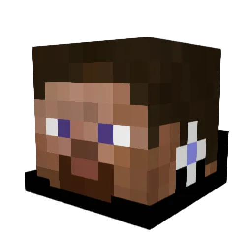 N30J03 Minecraft avatar head, 3D render