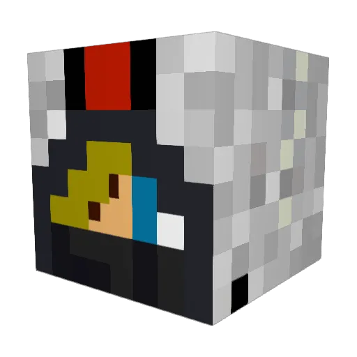 N3FL1X Minecraft avatar head, 3D render