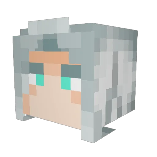 N3KO_RYU Minecraft avatar head, 3D render