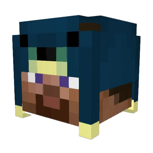 N3LM Minecraft avatar head, 3D render
