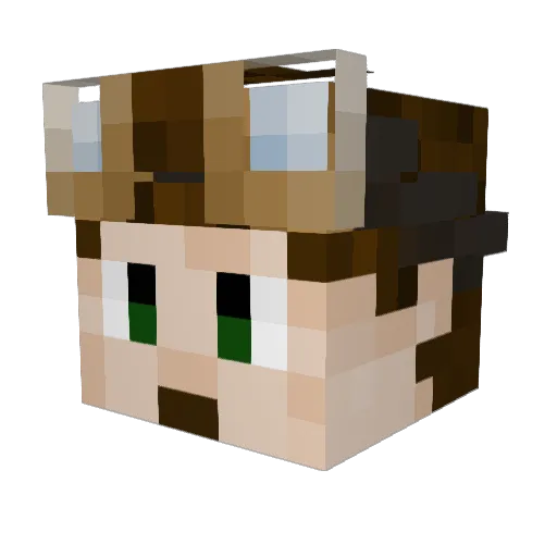 N3M3RO Minecraft avatar head, 3D render