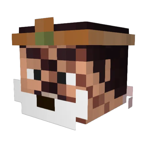 N3MOOOOOO Minecraft avatar head, 3D render