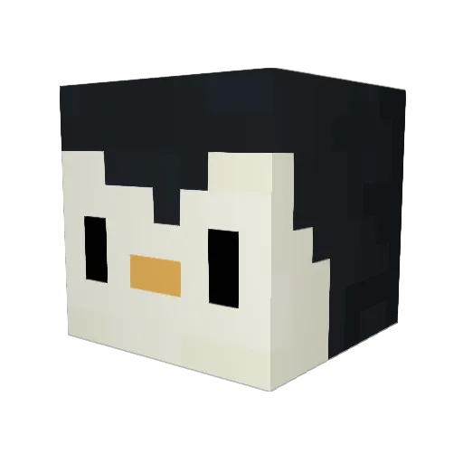 N3O_9753 Minecraft avatar head, 3D render