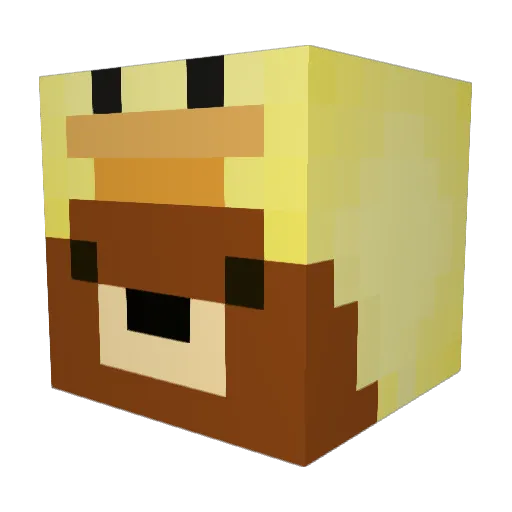 N3RVIN3 Minecraft avatar head, 3D render