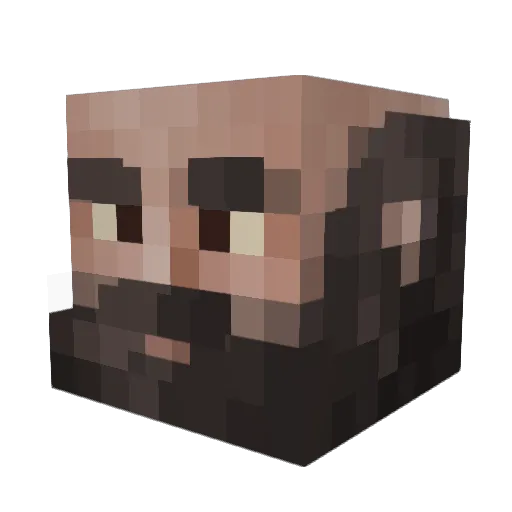 N3ckbone Minecraft avatar head, 3D render