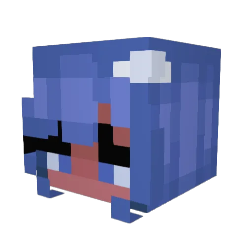 N3grita Minecraft avatar head, 3D render