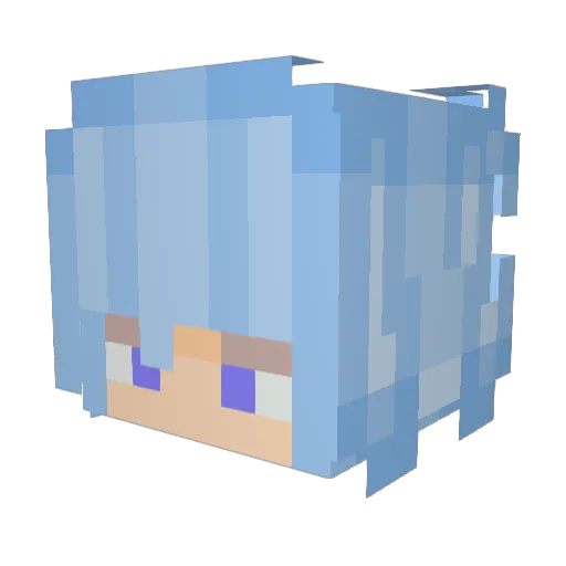 N3k0cat Minecraft avatar head, 3D render