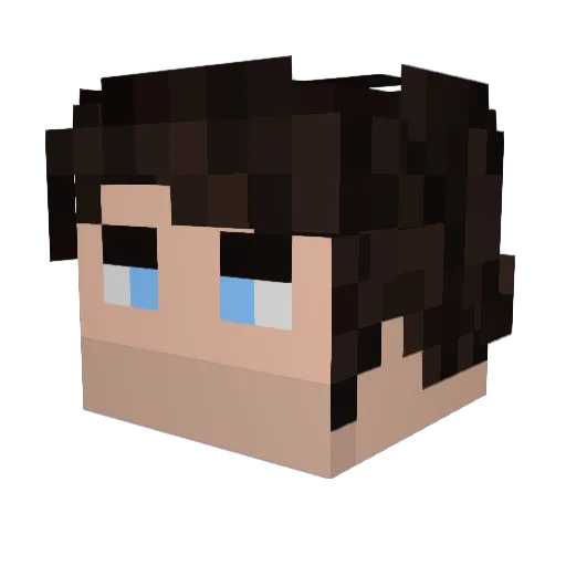 N3kuno Minecraft avatar head, 3D render