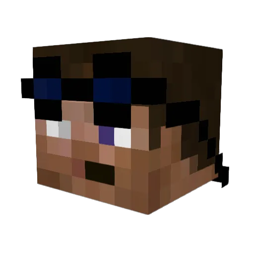 N3ls0 Minecraft avatar head, 3D render