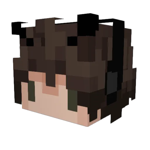 N3mv1 Minecraft avatar head, 3D render