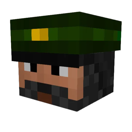 N3na3 Minecraft avatar head, 3D render
