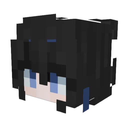 N3pffy_Here Minecraft avatar head, 3D render