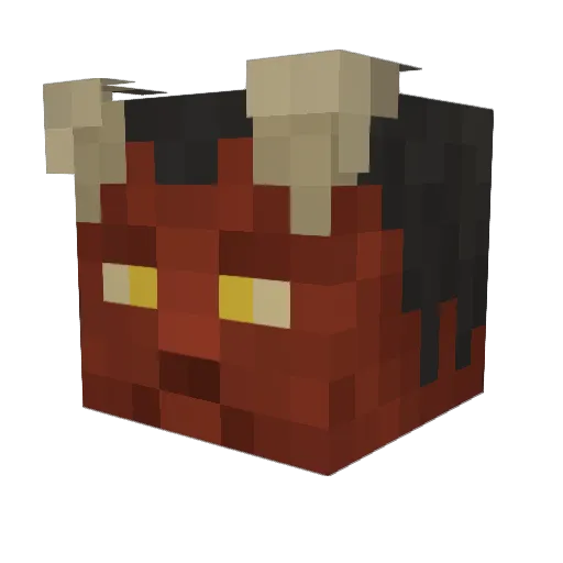 N3q Minecraft avatar head, 3D render