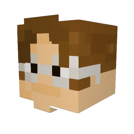 N3vin7 Minecraft avatar head, 3D render