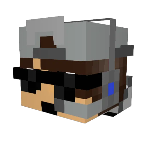 N3x0s_12 Minecraft avatar head, 3D render