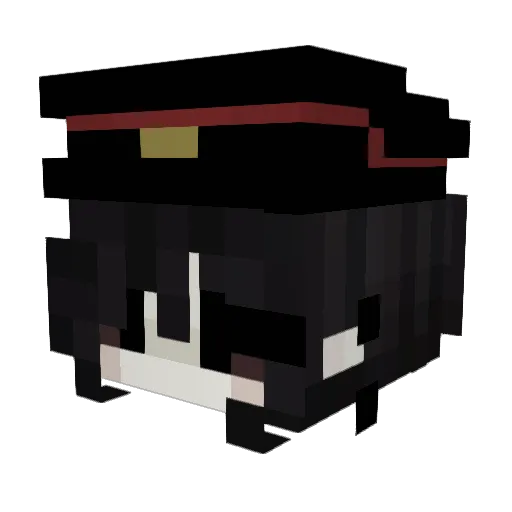 N3zII_ Minecraft avatar head, 3D render
