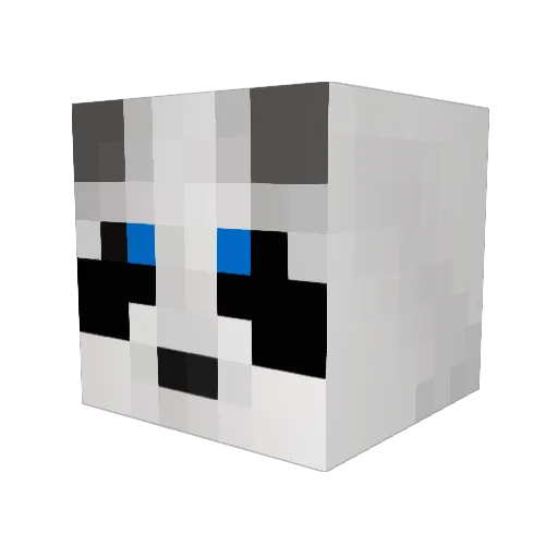 N4281 Minecraft avatar head, 3D render