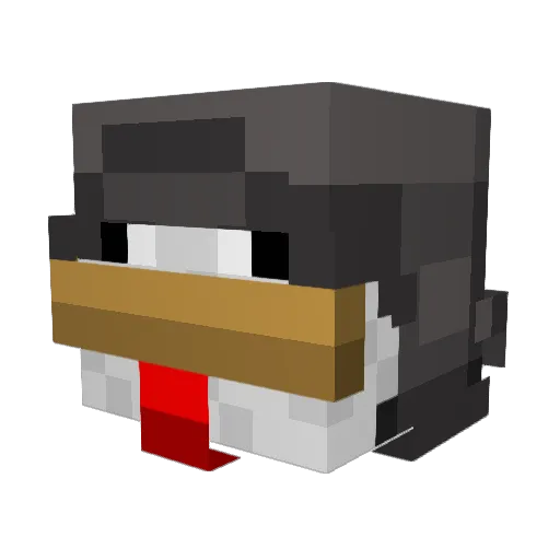 N4V415 Minecraft avatar head, 3D render