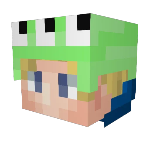 N4Y103 Minecraft avatar head, 3D render