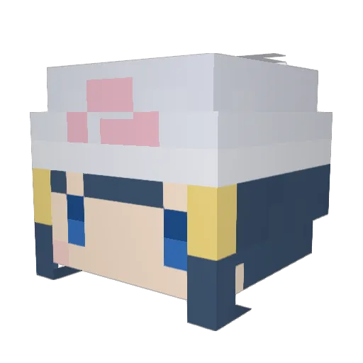 N4chu Minecraft avatar head, 3D render