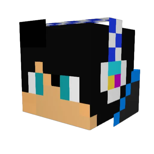 N4th4n43l Minecraft avatar head, 3D render