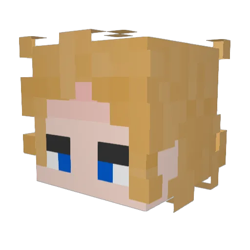N4ttYY Minecraft avatar head, 3D render