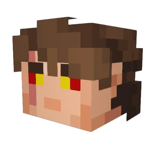 N4tte Minecraft avatar head, 3D render