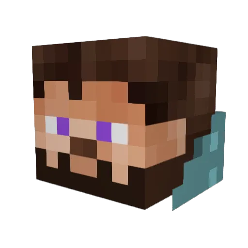 N4tvk1 Minecraft avatar head, 3D render