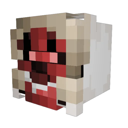 N529 Minecraft avatar head, 3D render