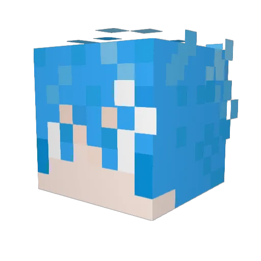 N718 Minecraft avatar head, 3D render
