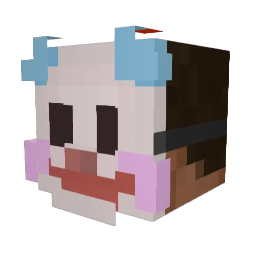 N745 Minecraft avatar head, 3D render